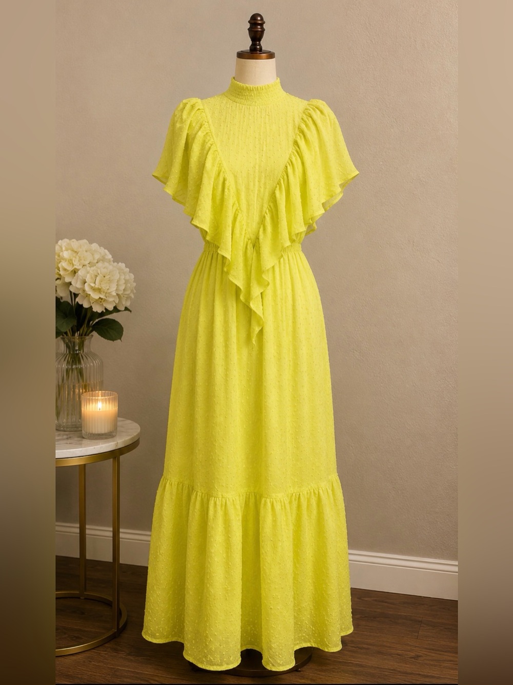 Young Fabulous & Broke Maxi Dress and Flutter Sleeves
